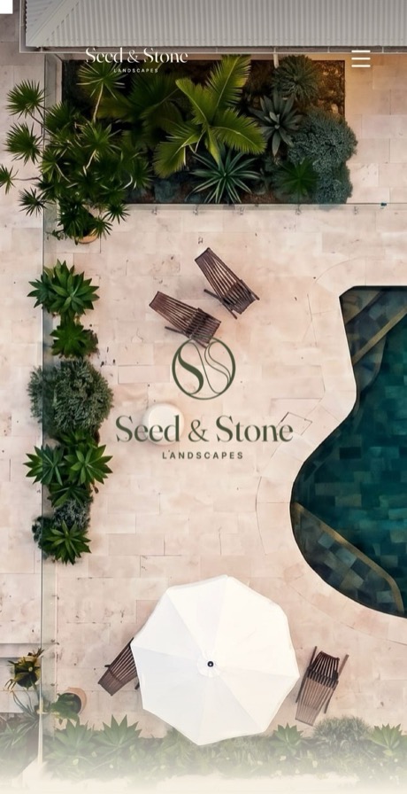 Seed and Stone website, mobile